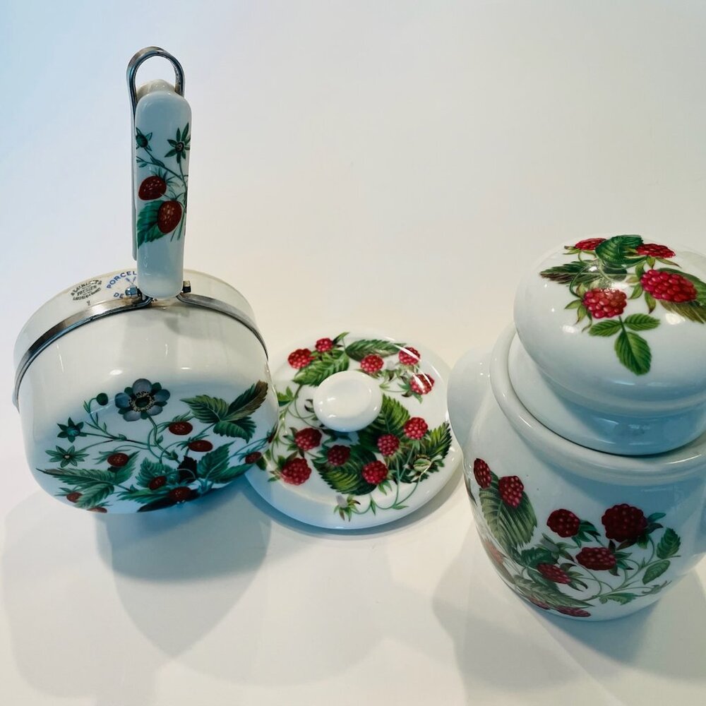 Porcelaine De Paris Decor Les Fruits Sauvages Aluminite Frugier Limoges France